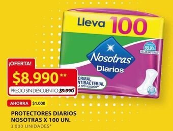 Ara Protectores diarios nosotras 100un oferta