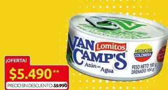 Ara Lomitos de atún en agua van camps oferta