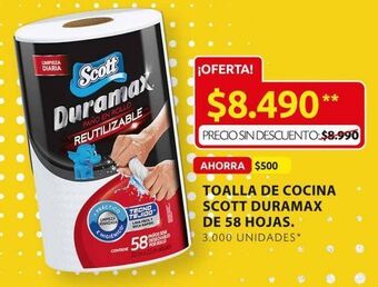 Ara Toalla de cocina scott duramax 58 hojas oferta