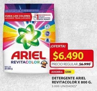Ara Detergente ariel revitacolor 800g oferta
