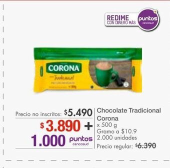 Metro Chocolate tradicional corona oferta