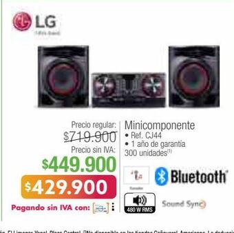 Jumbo Minicomponente lg oferta