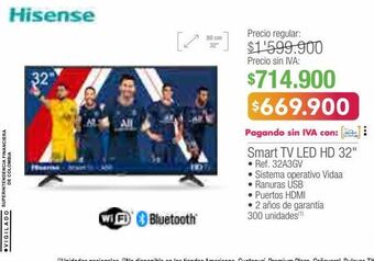 Jumbo Smart tv led hd 32" oferta