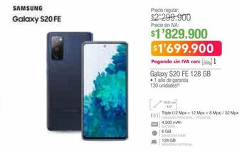 Jumbo Galaxy s20 fe 128 gb oferta