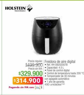 Jumbo Freidora de aire digital holstein oferta