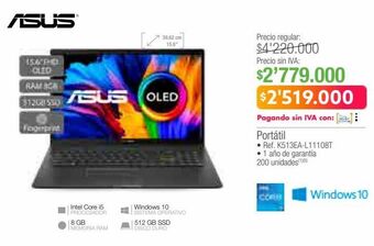Jumbo Computador portátil asus oferta