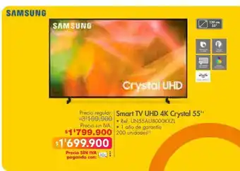 Metro Smart tv uhd 4k crystal 55'' samsung oferta