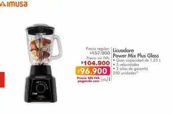 Metro Licuadora power mix plus glass imusa oferta