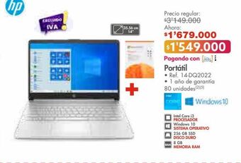 Metro Computador portátil hp oferta