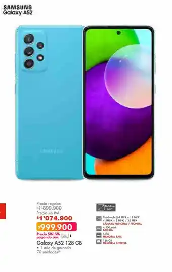 Metro Galaxy a52 128 gb oferta