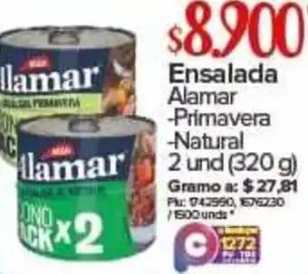 Super Inter Ensalada Alamar Primavera/Natural 2 x 320g oferta