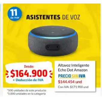 Homecenter Altavoz Inteligente Echo Dot Amazon oferta