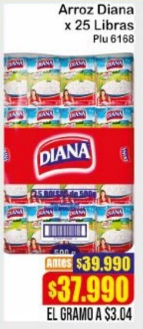 La Gran Colombia Arroz Diana 25 Libras oferta