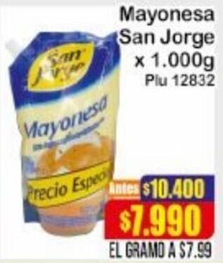 La Gran Colombia Mayonesa San Jorge 1.000g oferta