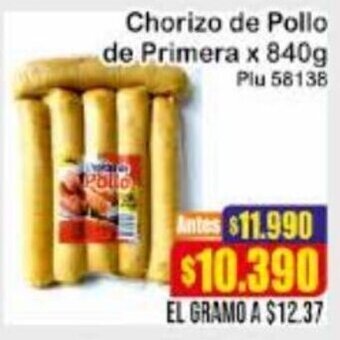 La Gran Colombia Chorizo de Pollo de Primera 840g oferta