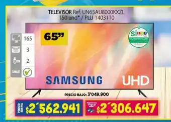 Colsubsidio Samsung - Televisor Ref: UN65AU8000KXZL oferta
