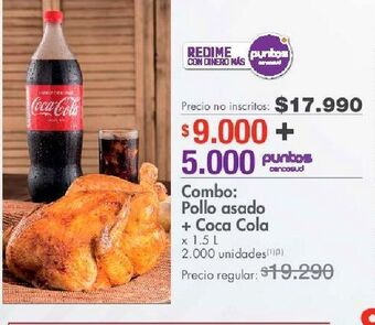 Metro Combo: pollo asado + coca cola x 1.5 l oferta