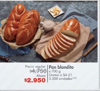 Metro Pan blandito x 700 g oferta