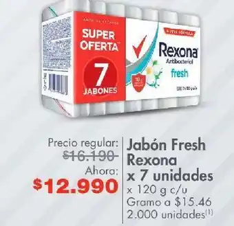 Metro Jabón fresh rexona x 7 unidades x 120 g c/u oferta