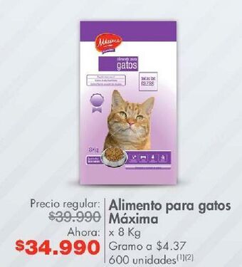 Alimento para gatos máxima x 8 kg