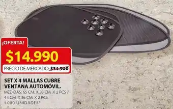 Ara Set x 4 mallas cubre ventana automóvil oferta