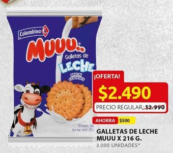 Ara Galletas de leche muuu 216g oferta