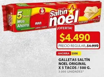Ara Galletas saltín noel 5 tacos 500g oferta