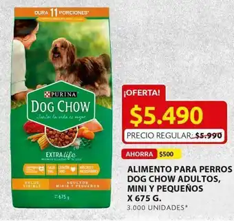 Ara Alimento para perros dog chow 675g oferta