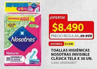 Ara Toallas higiénicas nosotras 30un oferta