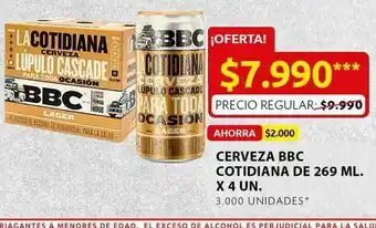 Ara Cerveza bbc cotidiana 269ml 4un oferta