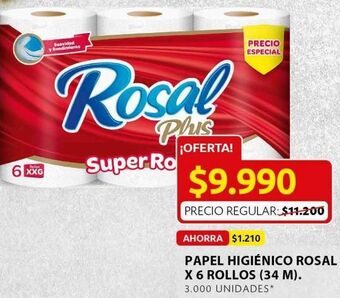 Ara Papel higiénico rosal 6 rollos oferta