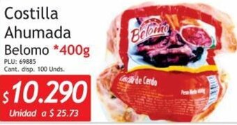 Belalcazar Costilla Ahumada Belomo 400g oferta