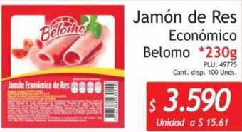 Belalcazar Jamón de Res Económico Belomo 230g oferta