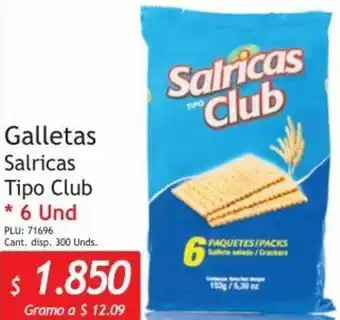 Belalcazar Galletas Salricas Tipo Club 6Und oferta