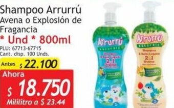 Belalcazar Shampoo Arrurrú 800ml oferta