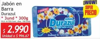 Belalcazar Jabón en Barra Durazul 300g oferta
