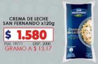 Surtifamiliar Crema de Leche San Fernando x 120g oferta