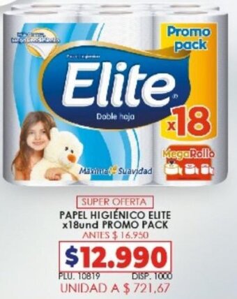 Surtifamiliar Papel Higiénico Elite x 18Und Promo Pack oferta