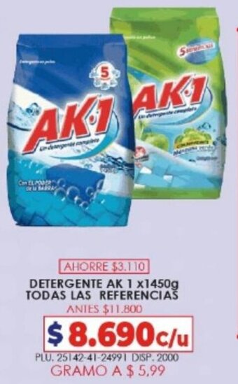 Surtifamiliar Detergente AK 1 x 1450g Todas Las Referencias oferta