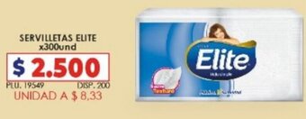 Surtifamiliar Servilletas Elite x300Und oferta