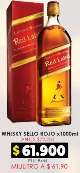 Surtifamiliar Whisky Sello Rojo x1000ml oferta