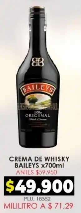 Crema de Whisky Baileys x700ml