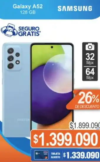 Alkosto Samsung Galaxy A52 128GB oferta
