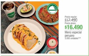 Jumbo Menú especial peruano oferta