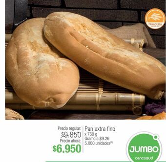 Jumbo Pan extra fino x 750 g oferta