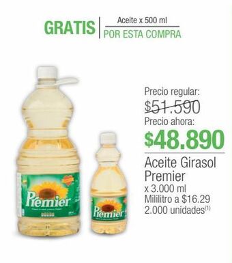 Jumbo Aceite girasol premier x 3.000 ml oferta