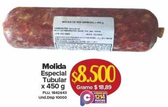 Super Inter Molida Especial Tubular 450g oferta