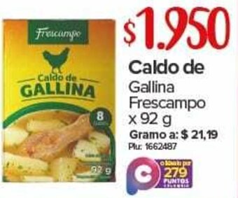 Super Inter Caldo de Gallina Frescampo 92g oferta