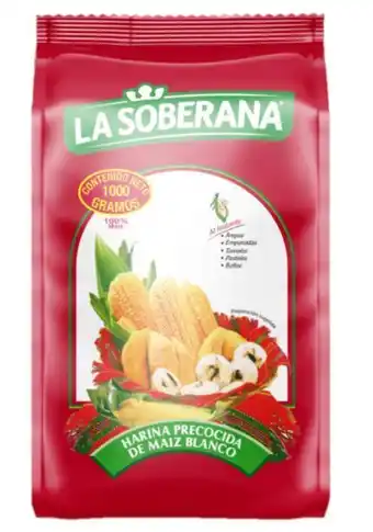 Harina de maíz blanco soberana 1000 g