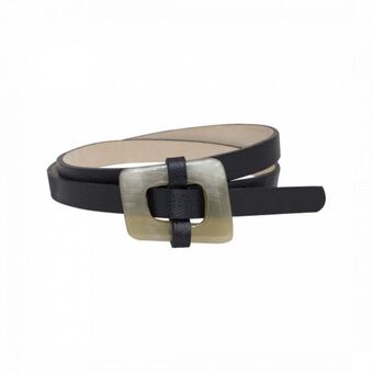 Bon-Bonite Cinturón color negro ónix en cuero napa oferta